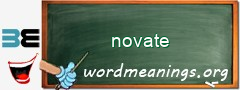 WordMeaning blackboard for novate